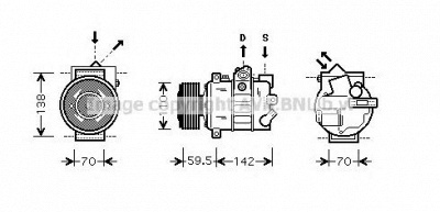 AVA QUALITY COOLING vwak220 -  Компрессор, кондиционер